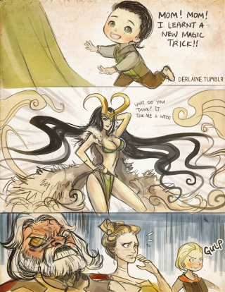Illustration for article titled Sweet and silly (and uncomfortably sexy) moments from Loki's childhood